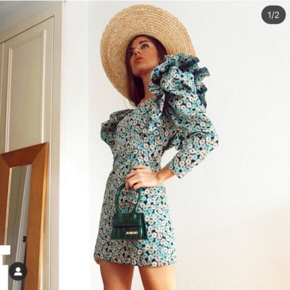 Zara poplin daisy dress Size M NEW WITH TAG! - Picture 4 of 10